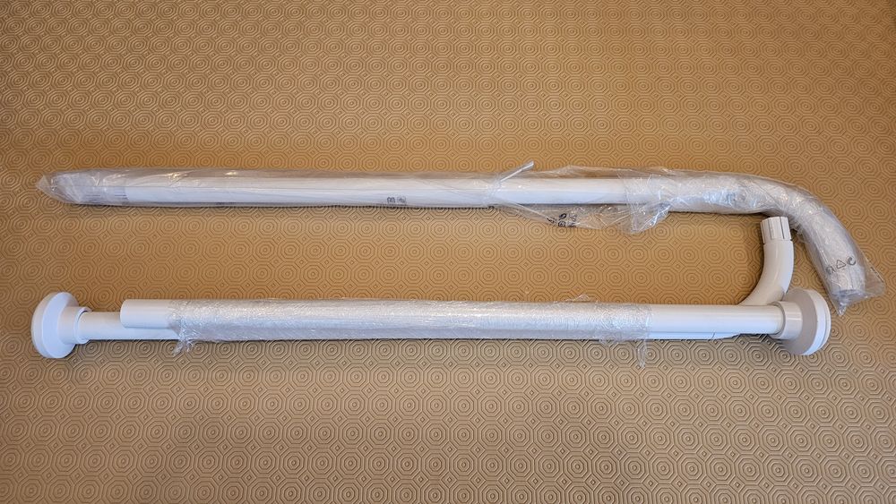 Varão p/cortina de duche - branco