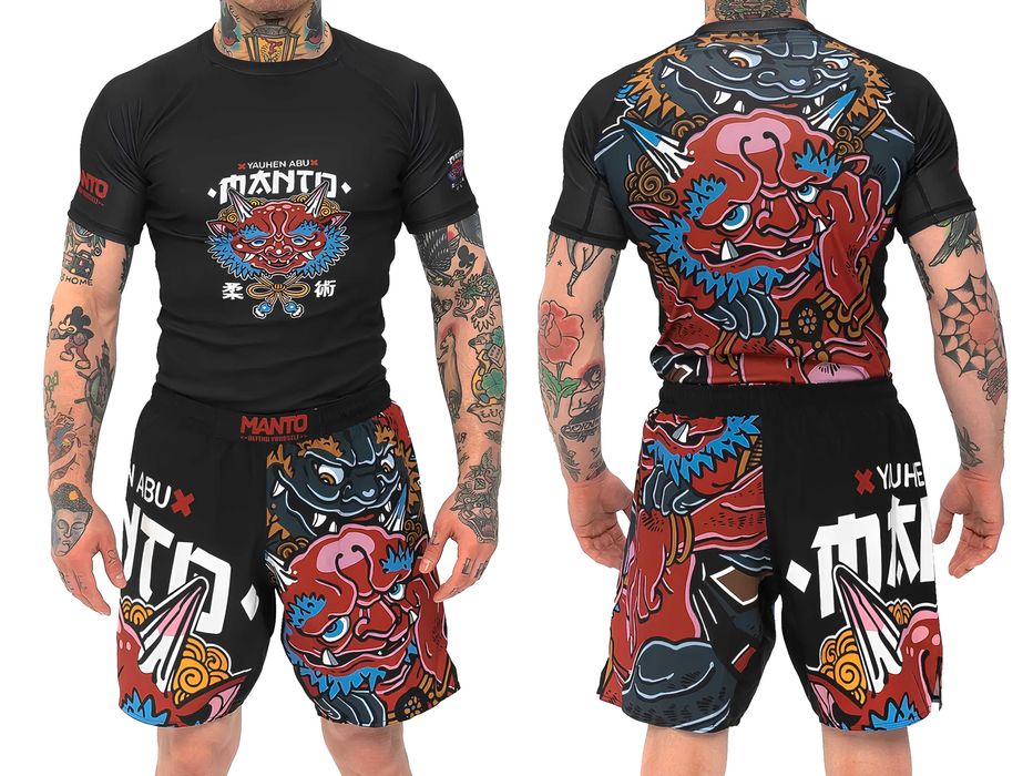 Комплект Рашгард + Шорты Manto Coral/Dogs/Gradient