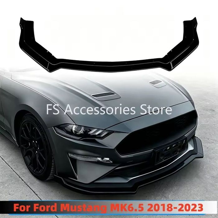 Губа на передний бампер Ford Mustang накладка на бампер сплитер мустан