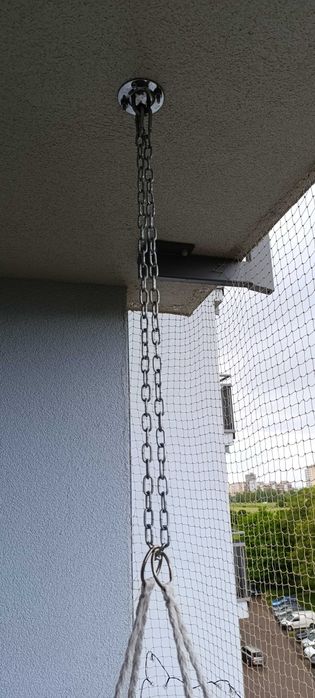 Huśtawka ogrodowa balkonowa bocianie gniazdo zestaw z poduchą