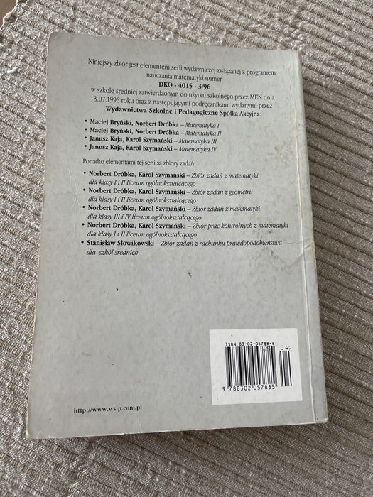 Zbiór zadań z matematyki