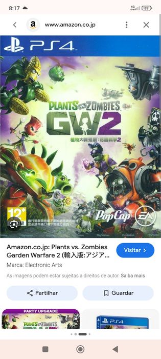 plants vs zombies garden warfare 1 e 2  ps4/ps5
