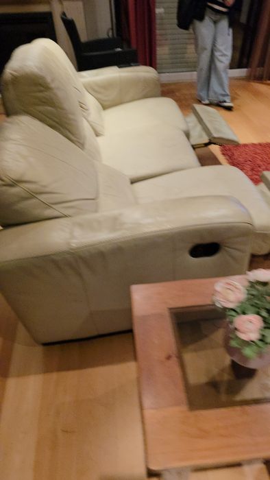 Sofás de couro de grande qualidade/luxo de 5 lugares com 4 rebatíveis