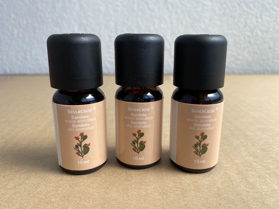3 óleos essenciais Sândalo (10ml) - novos