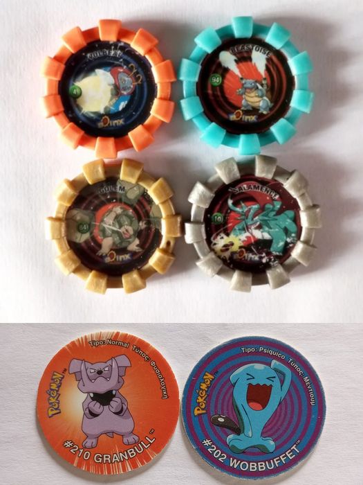Tazos Pokémon originais Antigos