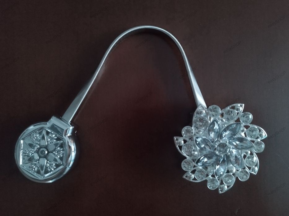 2 Spinki srebrne na magnes w stylu Glamour