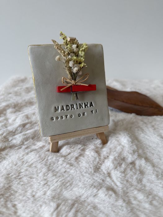 Tela decorativa em ceramica dia das madrinhas