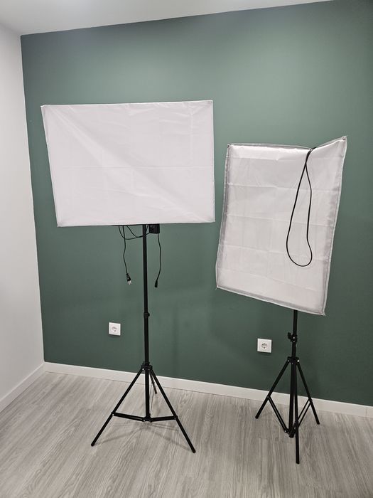 Conjunto iluminação para estúdio com tripé