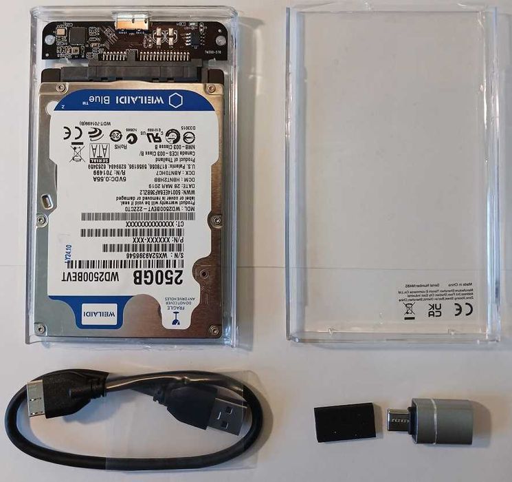 Мобільний зовнішній корпус для 2,5-дюймового жорсткого диска SSD