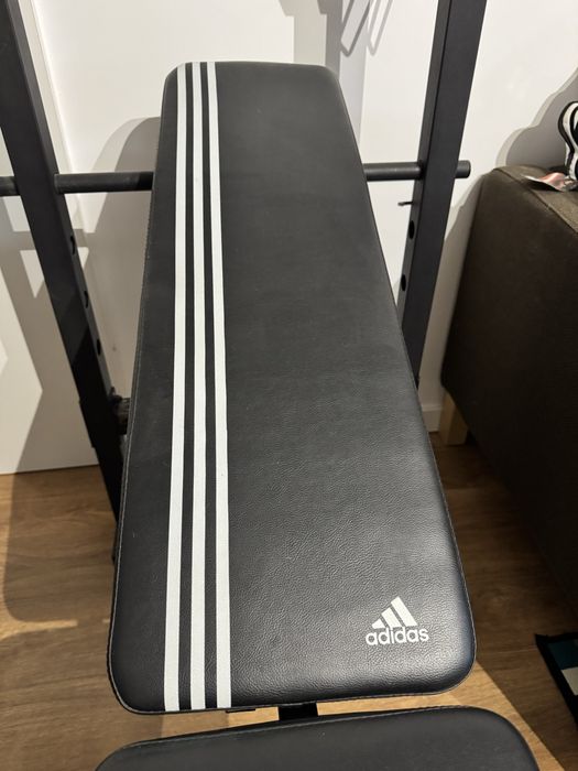 Banco de musculacao adidas com alter e pesos