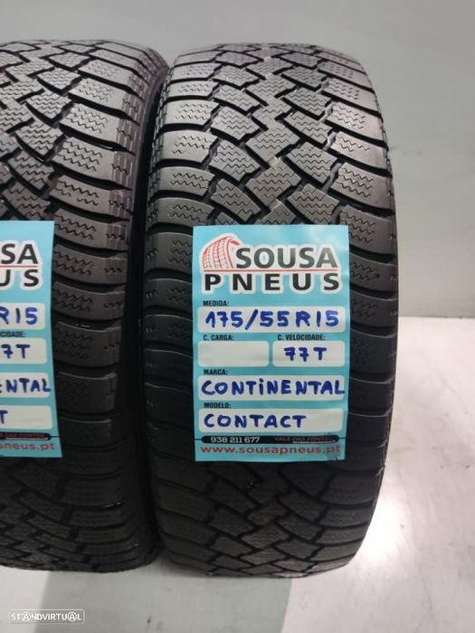 2 pneus semi novos smart  175-55r15 continental - oferta dos portes