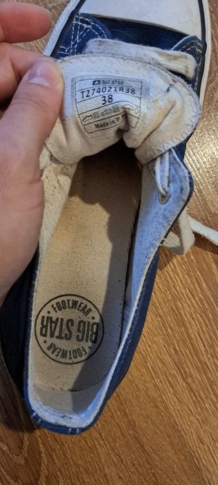 Buty sznurowane, trampki, 38, Big Star, granatowe