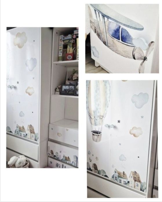 Okazja! Szafa, Komoda i szafeczka do pokoju dziecięcego BOHO zestaw 3szt