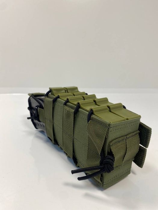 Підсумок під 2 магазина АК з пластиком піксель мультикам олива хакі