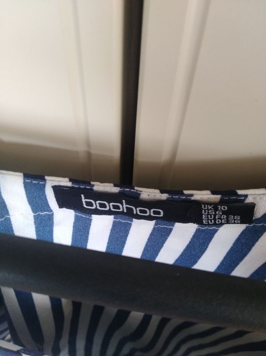 Bluzka letnia z falbankami, w paski 38, M