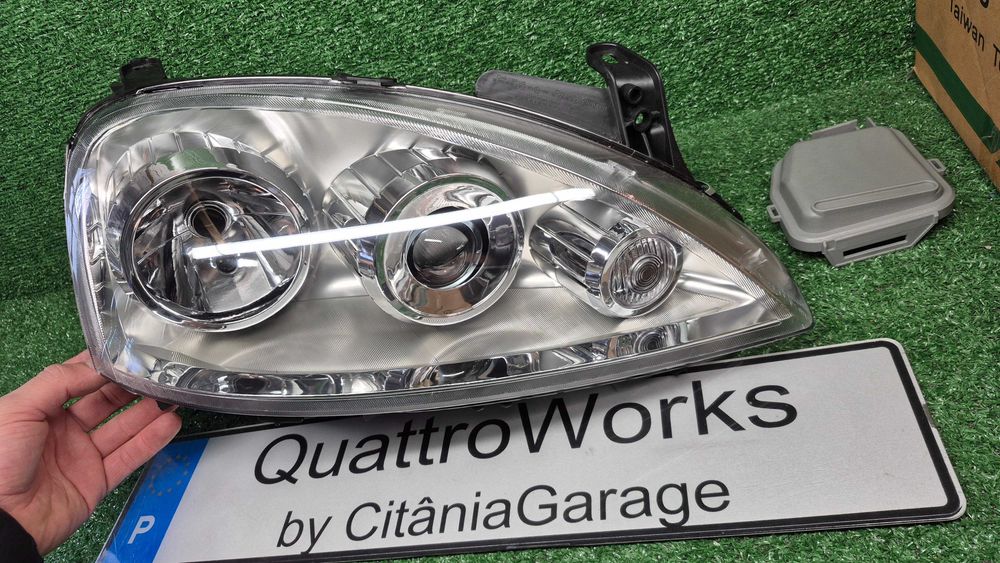 Otica Farol Frente Direito Opel Corsa C X01 Combo C 2000 a 2012 Ref. 442-1136R-LD-EM NOVO DEPO