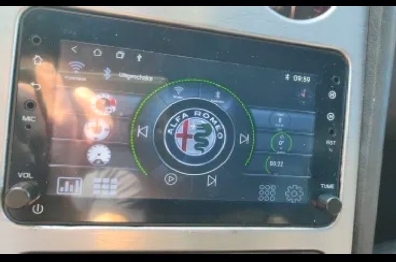 Rádio Android 14 com GPS Alfa Romeo 159,Brera, Sportwagon (Artigo Novo