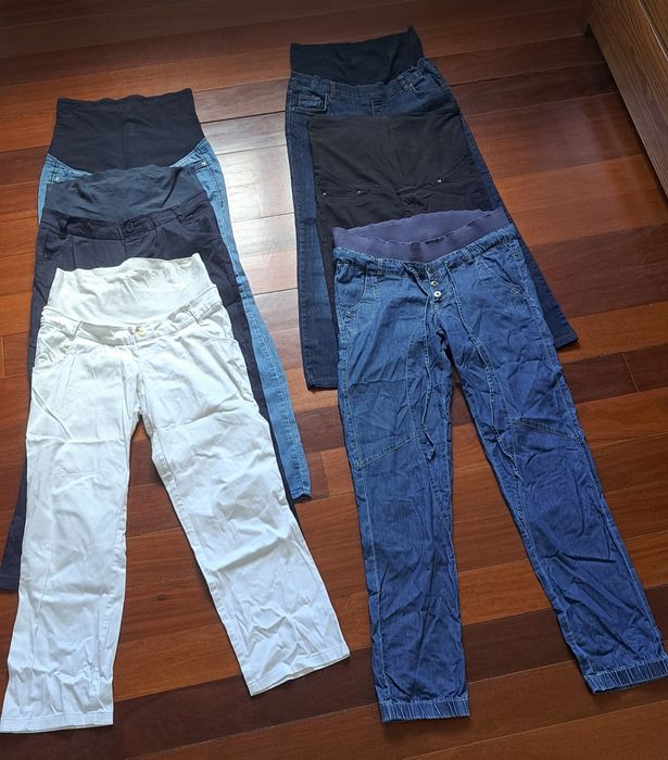 Calças e jardineiras para grávida/ gravidez