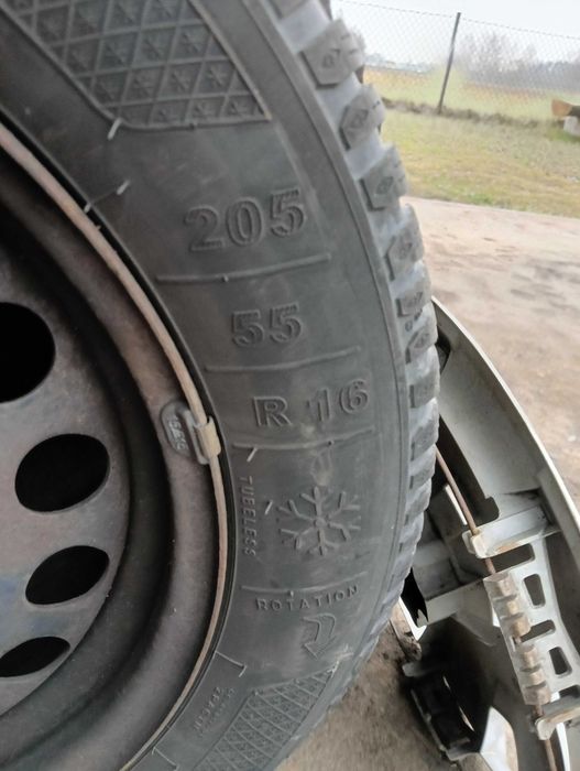 Koła4x100r16 opony zimowe 205/55r16 KLEBER 7mm SEMERIT 7mm MONTAŻ
