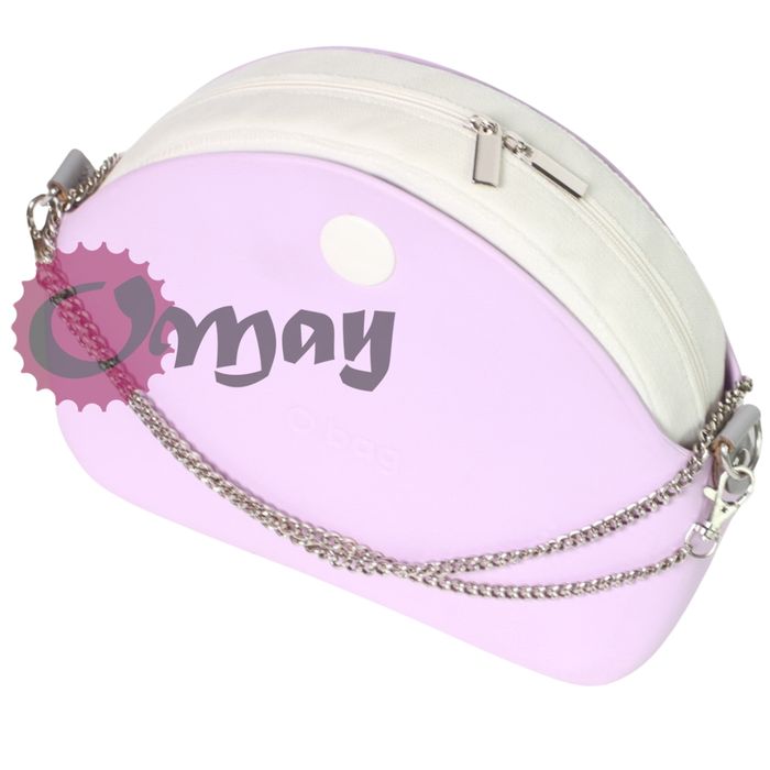 ŚMIETANKA organizer do OBAG MOON LIGHT welur krem 2 kieszenie OMAY