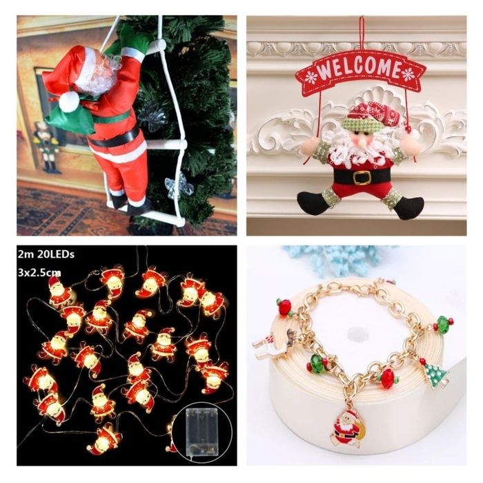 Новогодний декор, украшения, гирлянды, серьги, носки!