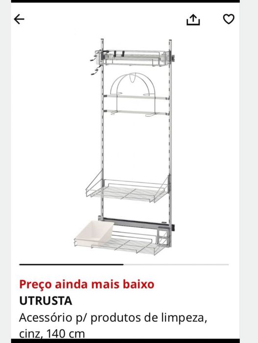 Estrutura de arrumação metal