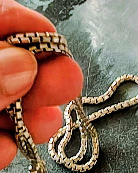 Piękny Solidny Łańcuszek Wenecki -Stare Srebro 925 -15,6g.