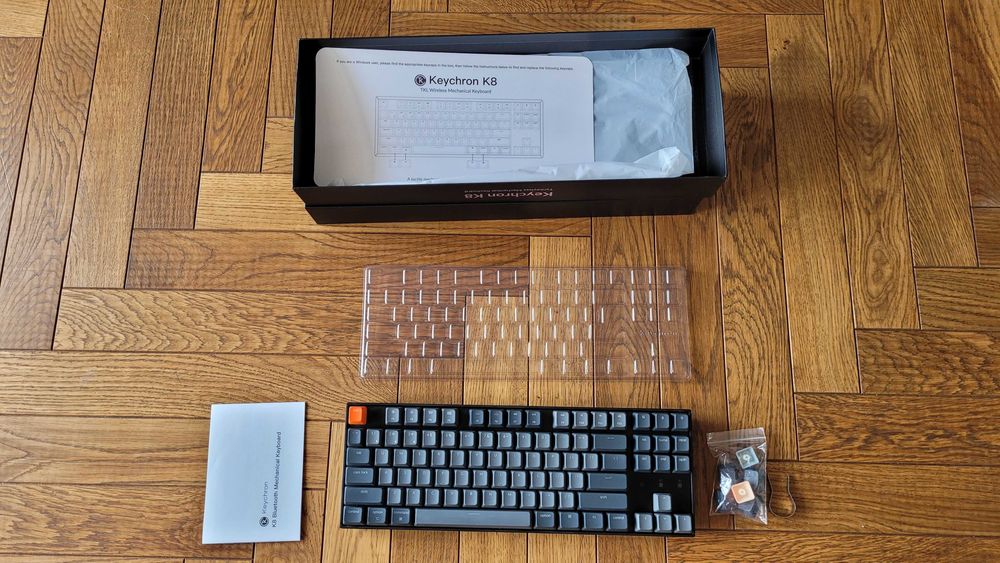 Klawiatura mechaniczna bezprzewodowa Keychron K8 TKL - pełny komplet, darmowa przesyłka