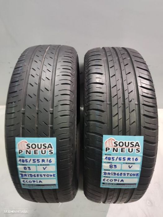 2 pneus semi novos 185-55r16 bridgestone - oferta dos portes