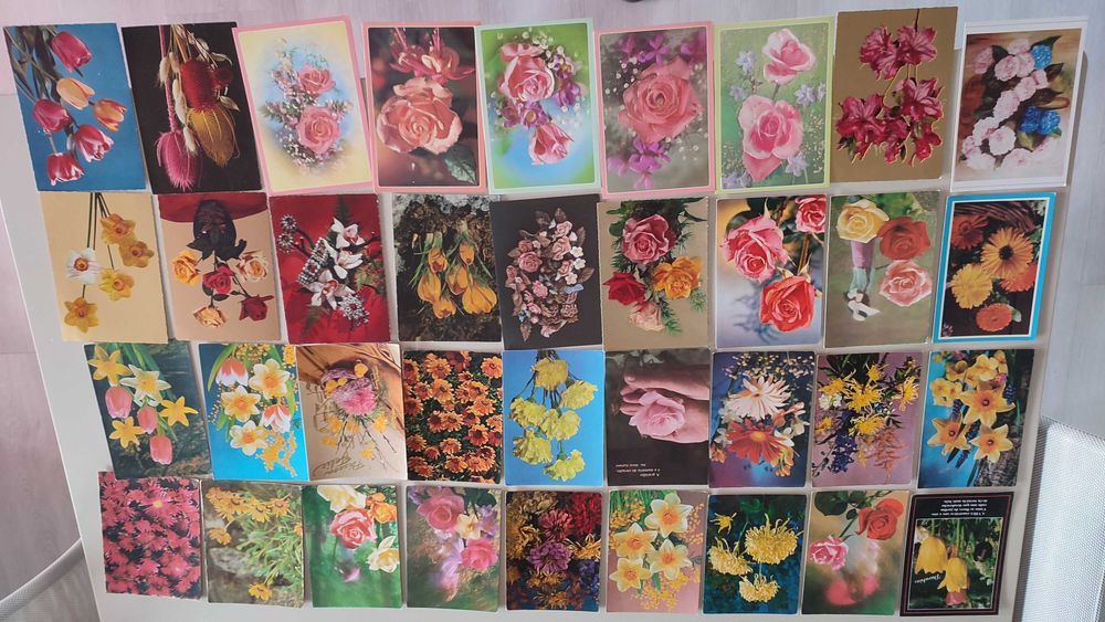 97 Postais com Flores - Não Circulados