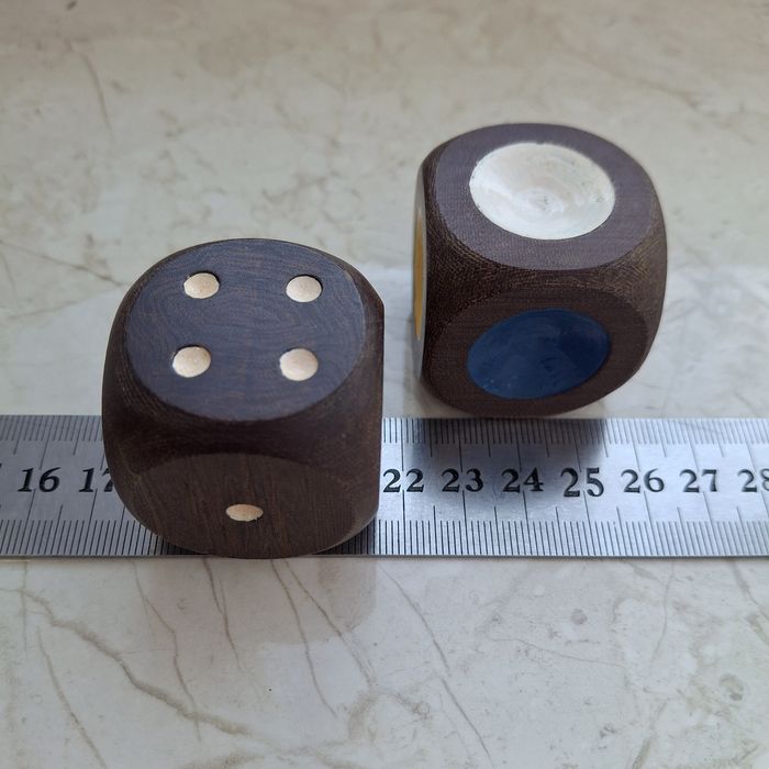 Игральные кубики, эбонит,  2 шт., 3,5 см. Гральні кубики.