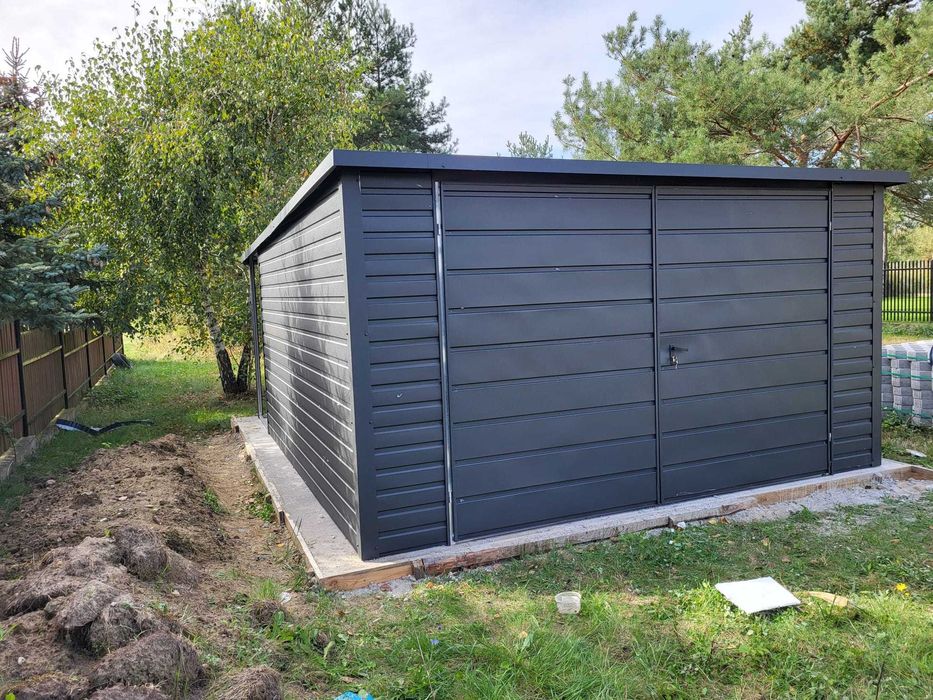 Garaż blaszany domek narzędziowy + wiatka 3,5x4 PREMIUM CAŁA POLSKA
