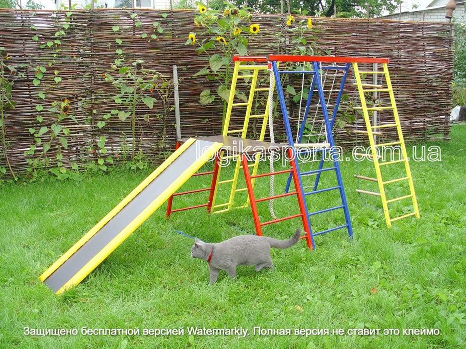 Горка, игровая площадка 1,5-2 м, качели, детский спортивный комплекс