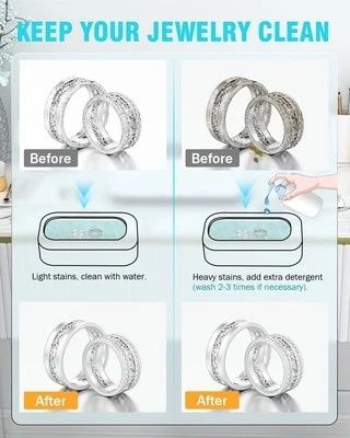 Ультразвукова ванна Gisaae 48 000 Гц — професійне очищення прикрас