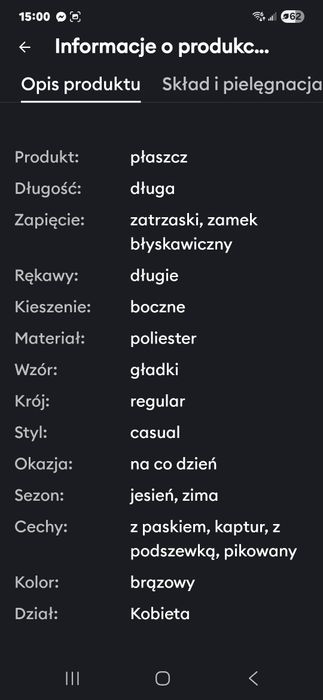 Płaszczyk pikowany damski z paskiem SINSAY