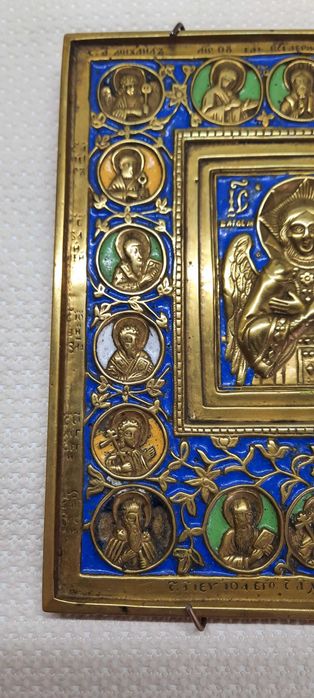 Икона Спас "Благое Молчание"19век,4 эмали.Смотрите все мои объявления!