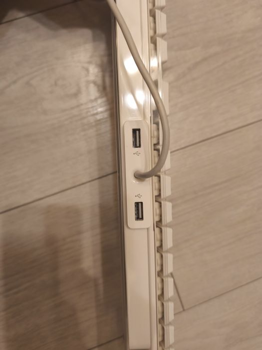 Apple biała przewodowa klawiatura USB i mysz
