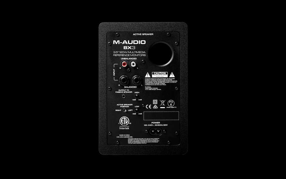 Pack M-AUDIO BX3 + M-Track SOLO - NOVO 3 anos Garantia