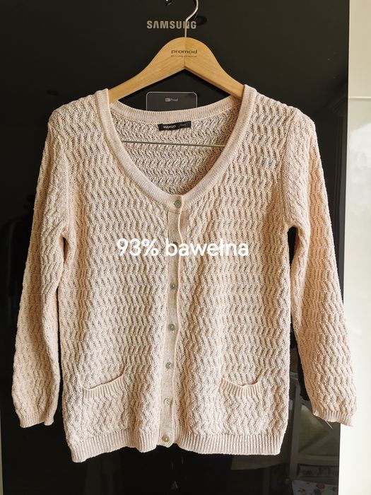 Sweter ażurowy Mango r. M pudrowy róż