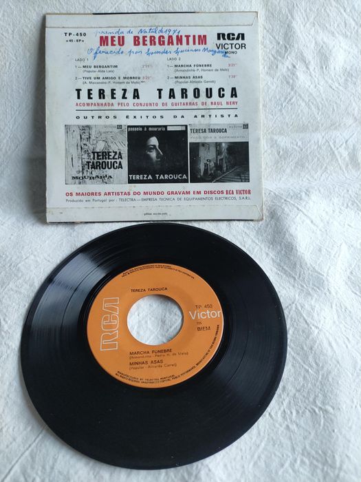Disco Vinil - Single -Fado -Tereza Tarouca Meu Bergantim