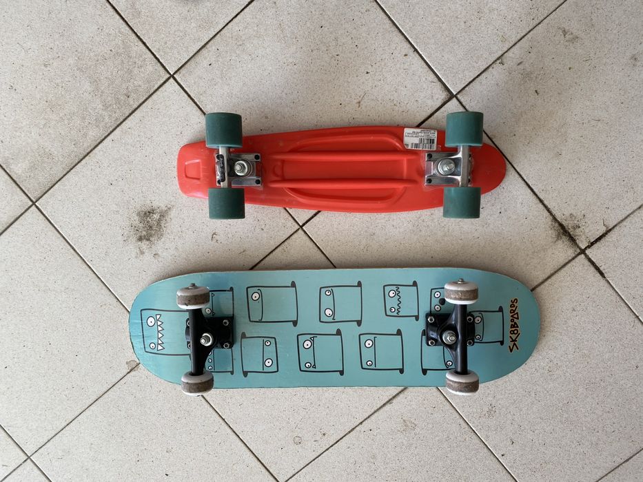 2 skats novos . Pequeno e grande