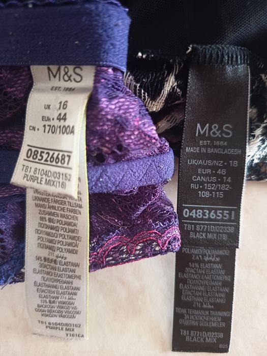 Biustonosz top crop braletka 44/46 L XL Marks Spencer 2 sztuki