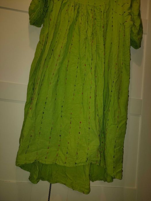 Lniana, włoska suknia, plus size