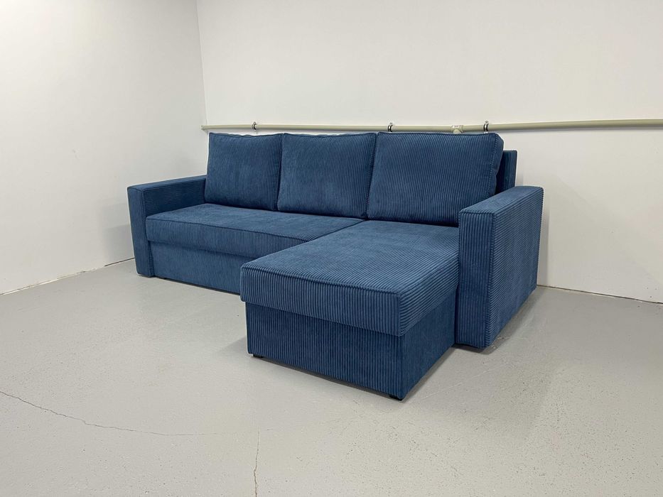 Narożnik Sofia. Rogówka. Kanapa. Sprężyny bonell, 2 pojemniki, sztruks