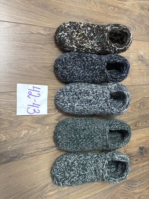 Вязаные следки, комнатные тапочки