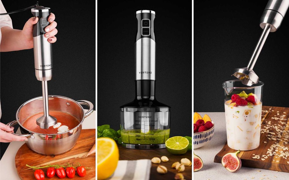 Blender ręczny mikser ROZDRABNIACZ 1000W ostrza tytanowe 7W1