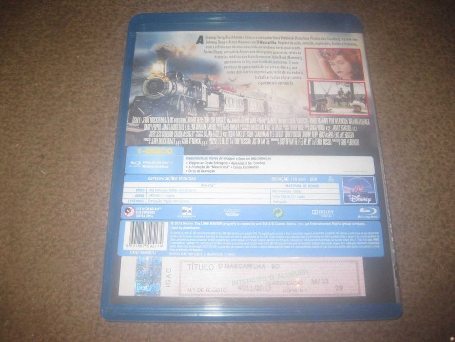 Blu-Ray "O Mascarilha" com Johnny Depp
