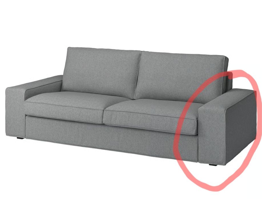 Ikea KIVIK pokrycie podlokietnika  Tibbleby beżowy/szary