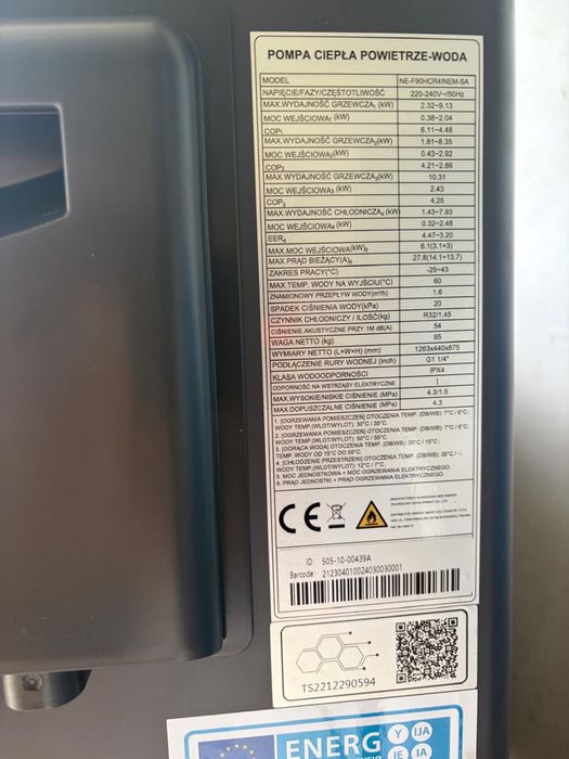 Pompa ciepła powietrze woda NOWA 9 KW