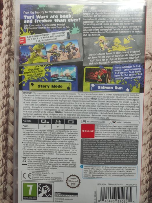 Splatoon 3 гра сплатун 3 Nintendo switch